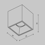 Фото 1 Потолочный светильник Technical C064CL-5W2.7K-SQ-WB
