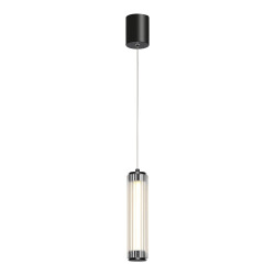 Фото SL6224.403.01 Светильник подвесной ST-Luce Черный/Прозрачный LED 1*8W 4000K БАМБУ