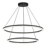 Фото SL1018.403.02 Светильник подвесной ST-Luce черный/прозрачный LED 1*96W 4000K ЭВКЛИДИК