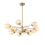 Фото 4 SL1500.203.12 Светильник подвесной ST-Luce Золотистый/Янтарный E14 12*40W FOVIA