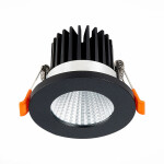 Фото 2 ST704.438.10 Св-к встр. Черный LED 1*10W 3000K 900Lm Ra>90 38° IP20 D80xH60 170-240V Встраиваемые светильники