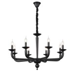 Фото SL1114.403.08 Люстра подвесная ST-Luce Черный E14 8*40W ФОРТЕЗА