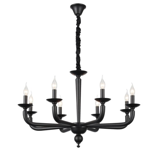 Фото SL1114.403.08 Люстра подвесная ST-Luce Черный E14 8*40W ФОРТЕЗА