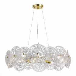 Фото SL1657.203.08 Люстра подвесная ST-Luce Золотистый/Прозрачный E14 8*40W ФЛЕРО