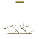 Фото 3 Люстра Molecular 14 black/gold
