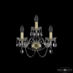 Фото 2 Бра хрустальные 1402B/2+1/160 G Bohemia Ivele Crystal