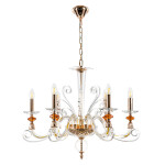 Фото 4 Люстра Crystal Lux CATARINA SP6 V2 GOLD/TRANSPARENT-COGNAC