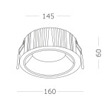 Фото 1 ST755.538.18 Св-к встр. Белый LED 1*18W 3000K 1 620Lm Ra80 120° IP20 D160xH60 100-240V Встраиваемые светильники