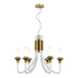 Фото SL1241.203.06 Люстра подвесная ST-Luce Золотистый/Белый E14 6*40W ВЕТРАНО