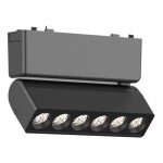 Фото ST675.446.06 Магнитный трековый светильник Черный LED 1*6W 4000K 360Lm Ra>90 IP20 L122xW26xH81 48V SKYFLAT