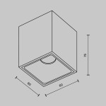 Фото 1 Потолочный светильник Technical C065CL-8W4K-SQ-B