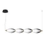 Фото SL6130.403.24 Светильник подвесной ST-Luce Черный/Белый, Дымчатый LED 1*28W 3000K ICE