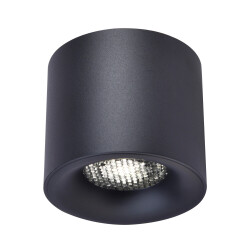 Фото ST761.433.10 Светильник потолочный черный LED 1*10W 3000K 530Lm Ra 36° IP20 D80xH70 170-240VV Накладные светильники