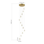 Фото 1 SL6114.203.12 Светильник подвесной ST-Luce Золотистый/Прозрачный LED 12*3W 3000K CASCATO
