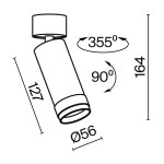 Фото 3 Потолочный светильник Technical C055CL-L12W3K-Z-W