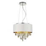 Фото 4 SL1350.503.04 Светильник подвесной ST-Luce Хром/Белый, Золотистый, Прозрачный E14 4*40W LACCHIA