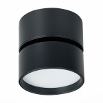 Фото 2 ST651.432.09 Светильник потолочный поворотный Черный LED 1*9W 3000K 720Lm Ra>90 120° IP20 D85xH87 17 Накладные светильники