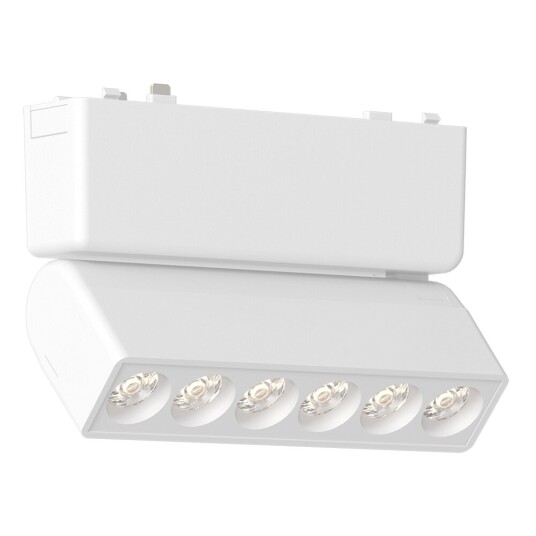 Фото ST675.536.06 Магнитный трековый светильник Белый LED 1*6W 3000K 360Lm Ra>90 IP20 L122xW26xH80 48V SKYFLAT