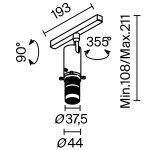Фото 1 Трековый светильник Technical TR108-2-10W3K-B