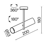Фото 5 Потолочный светильник Technical C020CL-01GB