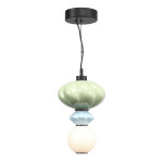 Фото SL6134.403.01 Светильник подвесной ST-Luce черный/зелёный, синий, опаловый LED 1*8W 3000K ФЛОРЕНТИНИ