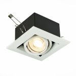 Фото 4 ST250.558.01 Св-к встр. Черный, Белый GU10 1*50W  IP20 L126xW126xH70 220V Без ламп Встраиваемые светильники