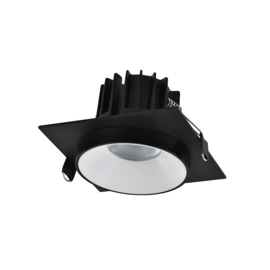 Фото ST758.448.10 Св-к встр. Черный, Белый LED 1*10W 4000K 700Lm Ra>90 36° IP44 D79xH61 85-265V Встраиваемые светильники