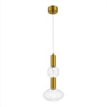 Фото 3 SL6117.223.02 Светильник подвесной ST-Luce Латунь/Золотой, Прозрачный LED 2*3W 3000K TACCHE