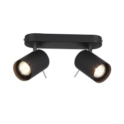 Фото SL597.401.02 Спот ST-Luce Черный, Хром/Черный GU10 LED 2*3W Потолочные светильники