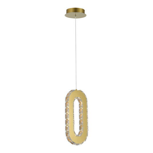 Фото SL6506.203.01 Светильник подвесной ST-Luce Золотистый/Золотистый, Прозрачный LED 1*9W 3000K ЛУНГО