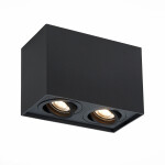 Фото ST109.407.02 Светильник потолочный Черный GU10 2*50W  L181xW100xH123 220V Без ламп Накладные светильники