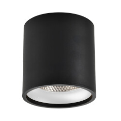 Фото ST165.442.12 Светильник потолочный Черный LED 1*12W 4000K 840Lm Ra>90 36° IP44 D80xH85 85-265V Накладные светильники