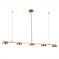 Фото SL6000.303.05 Светильник подвесной ST-Luce Латунь/Латунь LED 5*7W 3000K ПАНЧЕС