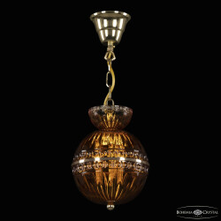 Фото Подвесной светильник с хрустальными плафонами 5480/17 G Amber/M-1G Bohemia Ivele Crystal