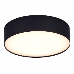 Фото ST606.432.27 Светильник потолочный Черный LED 1*27W 3000K 2 430Lm Ra>90 120° IP20 D220xH55 185-265V Накладные светильники