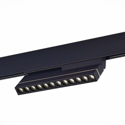 Фото ST805.446.12 Магнитный трековый светильник Черный LED 1*12W 4000K 450Lm Ra>90 36° IP20 L220xW22xH117 SKYLINE 48