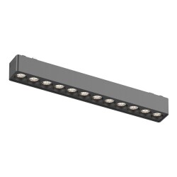 Фото ST673.446.12 Магнитный трековый светильник Черный LED 1*12W 4000K 710Lm Ra>90 36° IP20 L230xW26xH24 SKYFLAT