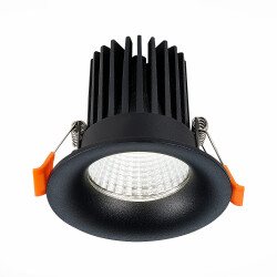 Фото ST703.448.10 Св-к встр. Черный LED 1*10W 4000K 900Lm Ra>90 38° IP20 D85xH75 170-240V Встраиваемые светильники