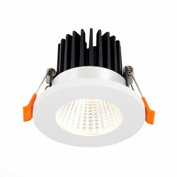 Фото ST704.538.10 Св-к встр. Белый LED 1*10W 3000K 900Lm Ra>90 38° IP20 D80xH60 170-240V Встраиваемые светильники