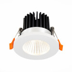 Фото ST704.548.10 Св-к встр. Белый LED 1*10W 4000K 900Lm Ra>90 38° IP20 D80xH60 170-240V Встраиваемые светильники