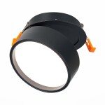 Фото ST651.438.14 Встраиваемый поворотный светильник Черный LED 1*14W 3000K 1 100Lm Ra>90 120° IP20 D105x Встраиваемые светильники