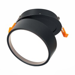 Фото ST651.438.14 Встраиваемый поворотный светильник Черный LED 1*14W 3000K 1 100Lm Ra>90 120° IP20 D105x Встраиваемые светильники