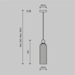 Фото 3 Подвесной светильник Maytoni MOD302PL-01GR