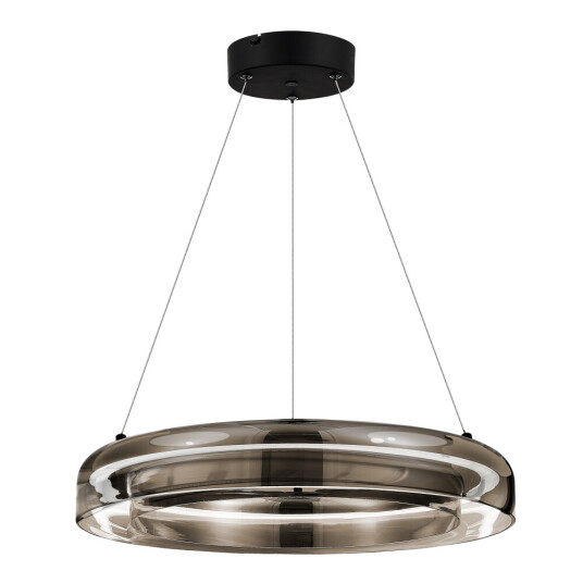 Фото SL6019.333.01 Светильник подвесной ST-Luce Черный/Дымчатый, Белый LED 1*36W 3000K ФОРЕЙ