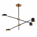 Фото SL1604.432.04 Светильник потолочный ST-Luce Черный, Латунь/Черный LED 4*5W 3000K РОДРИГО