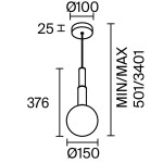 Фото 1 Подвесной светильник Maytoni MOD520PL-01BS