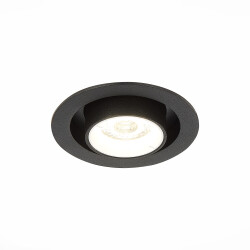 Фото ST702.448.12 Св-к встр. Черный LED 1*12W 4000K 900Lm Ra80 24° IP20 D90xH92 180-240V Встраиваемые светильники