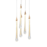 Фото 2 Подвесной светильник Teardrop 5 gold