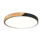 Фото SLE200942-01 Светильник потолочный Черный, Светлое дерево/Белый LED 1*45W 3000K/4000K/6000K FESTA
