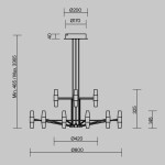 Фото 1 Подвесной светильник Maytoni MOD401PL-L108BS3K